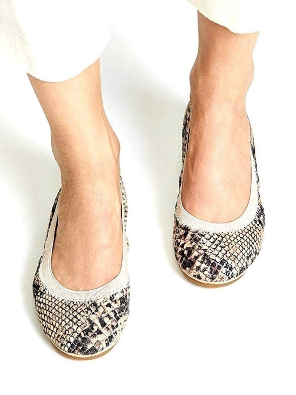 Yosi Samara Foldable Ballet Flat in Blush Multi - Picture 16 of 16